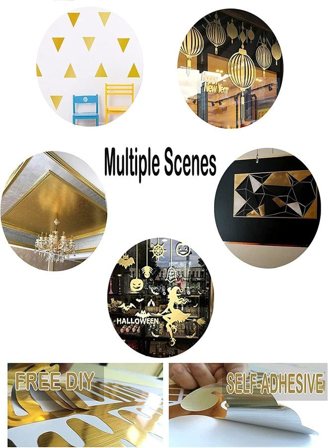 صن بيرد ورق لاصق ذاتي من صن بيرد جولد براش، ورق لاصق قابل للإزالة ومقاوم للماء، ورق لاصق لتزيين الرفوف، لفة فيلم تغطية (24 × 48 بوصة) - Image 4